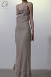 marc le bihan two-piece embellished maxi dress 21221 BEIGE